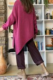  Big Softie Super Slant Knit Jumper Raspberry